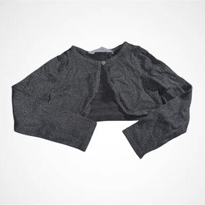 H&M Black Sparkly Cropped Cardigan